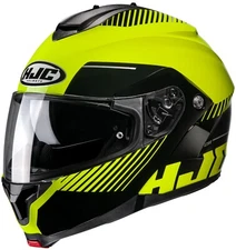 HJC C91 Prod Modular Motorcycle Helmet HI-VIZ S M L XL 2X 3X 4X 5X Sunscreen BK