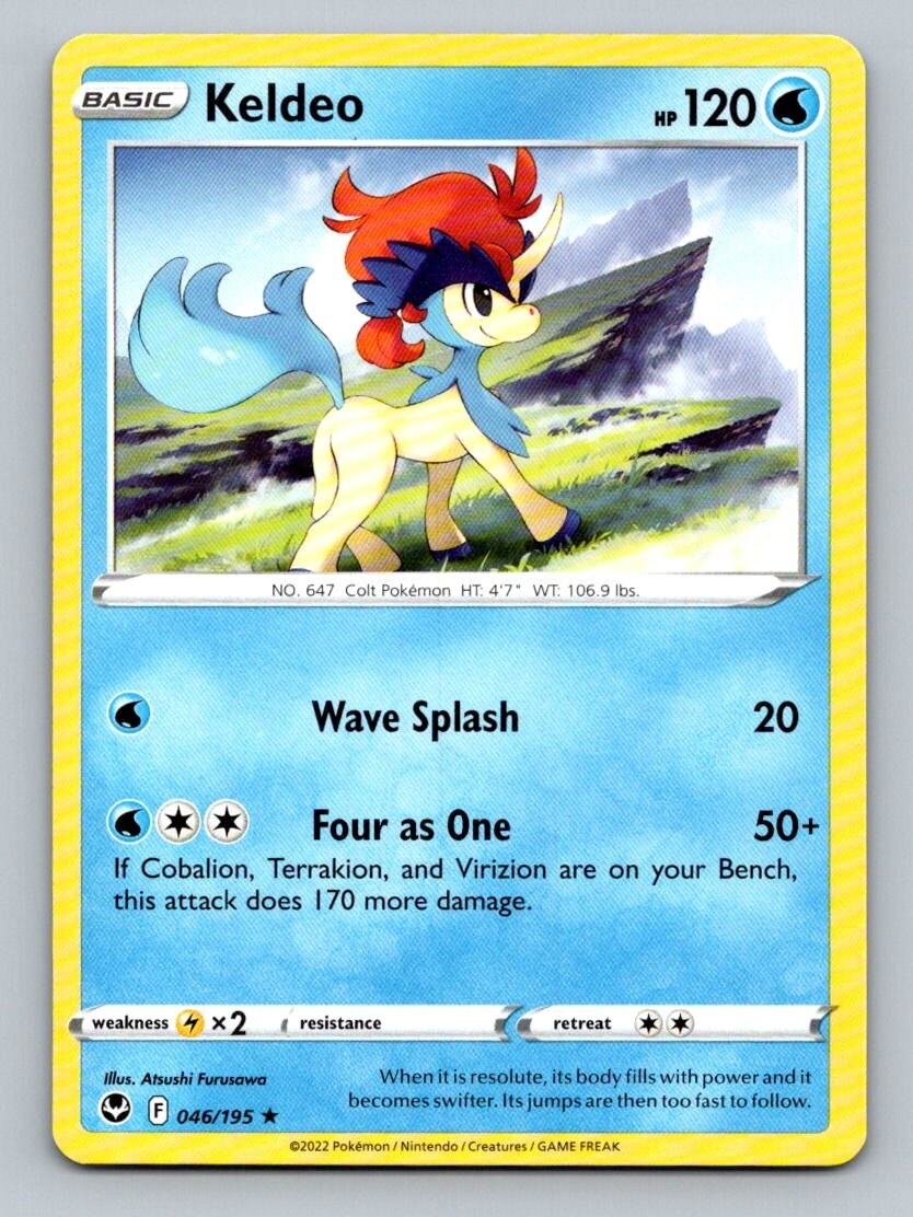 2022 Pokemon Card Silver Tempest Keldeo 46/195