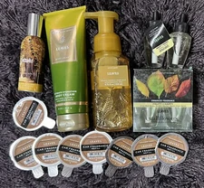 Bath & Body Works X15 Pc Set Leaves Cream, Oils, Car Refill, Soap, & Room Spray