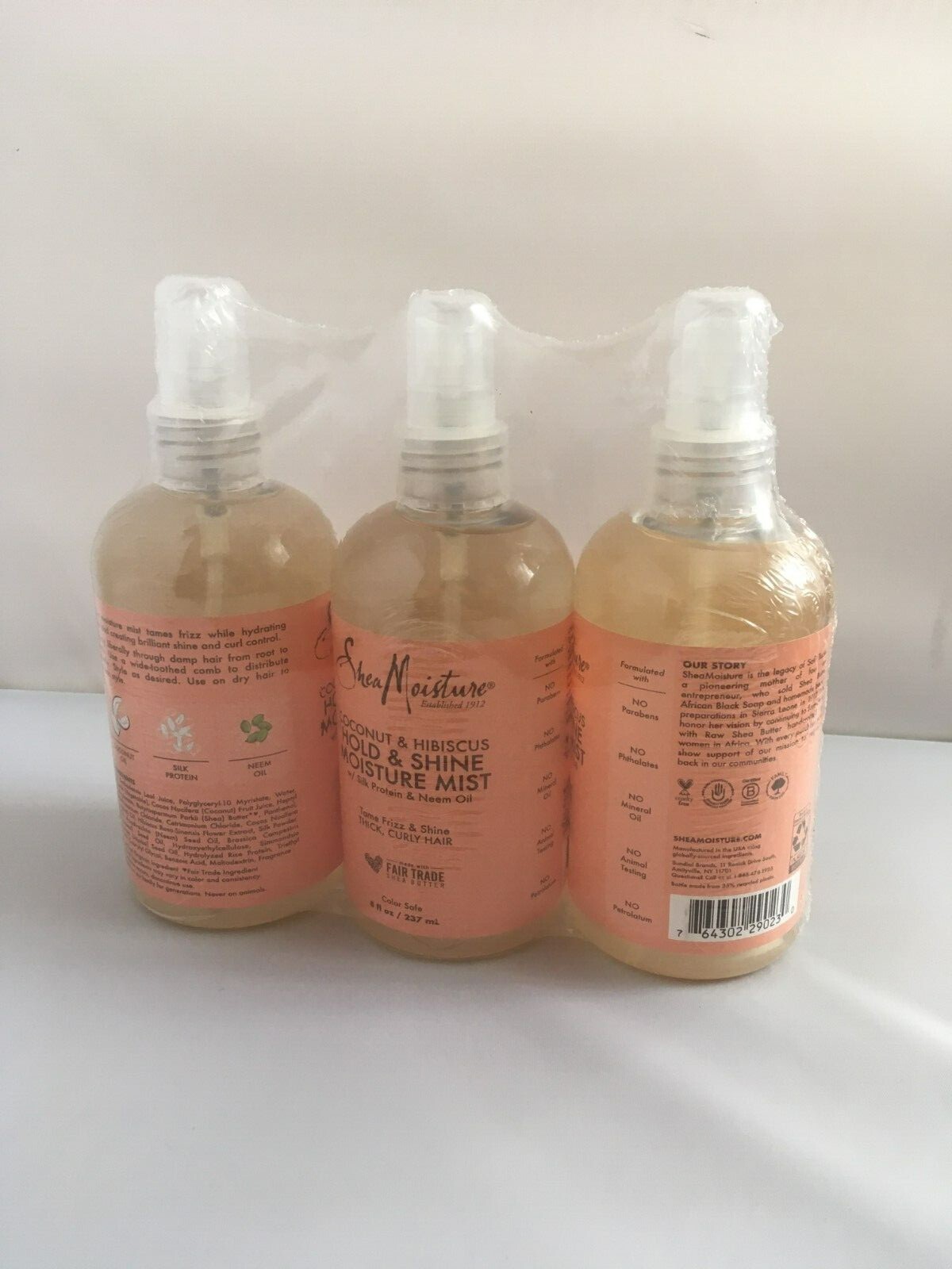 Shea Moisture&reg; Coconut and Hibiscus Hold & Shine Moisture Mist &bull; 3bottl 8 fl oz&nbsp;