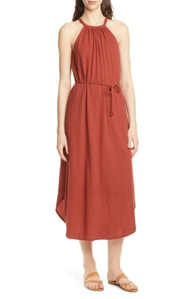 JOIE Meribah High low Halter Dress In Deep Terracotta SZ XXS eBay