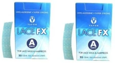 Lace FX A Curve Tape 25 Count Hypoallergenic Wig Hairpiece Adhesive 2 Packs
