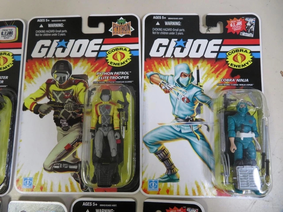 Lote de 5 figuras de acción GI Joe 2008 Dreadnok Cobra Ninja Tripwire Python Foto 4 de 4