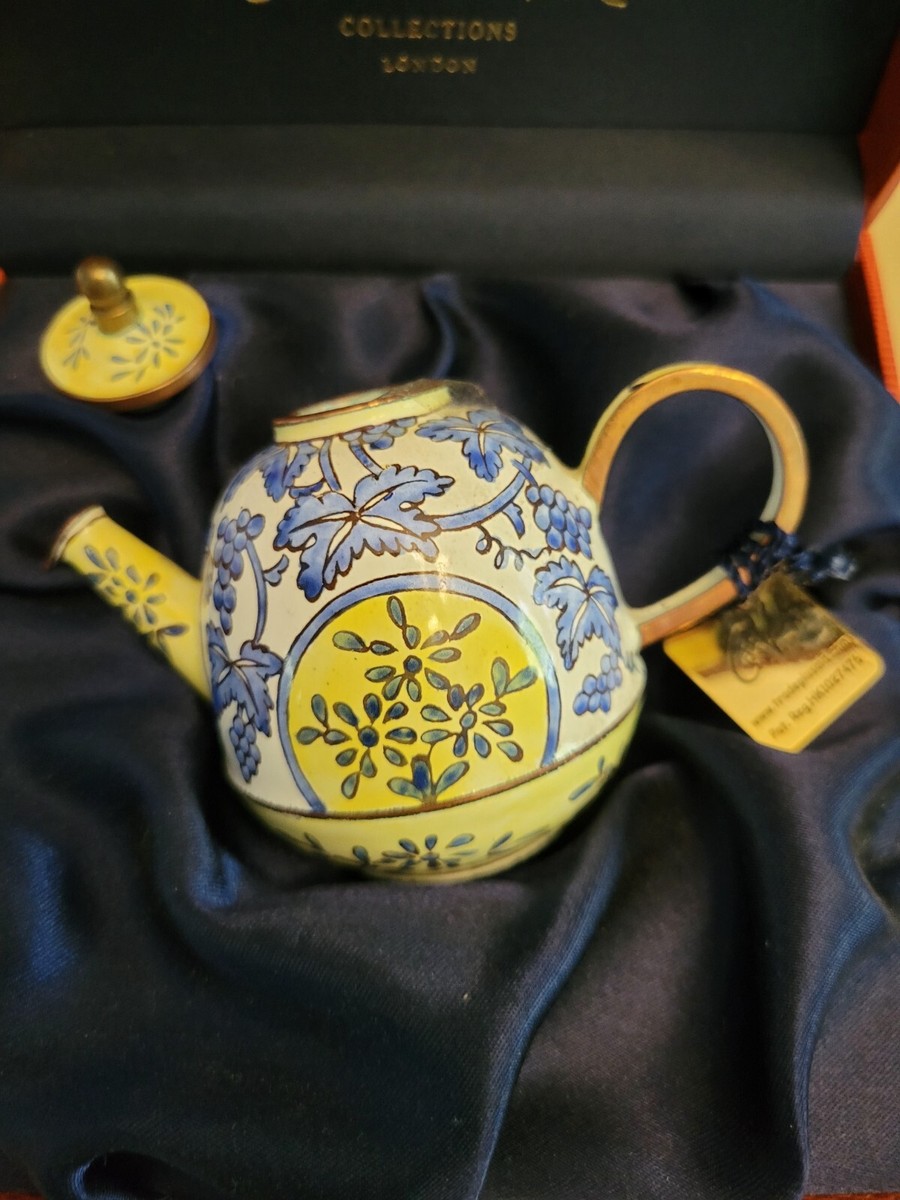 Charlotte Di Vita Numbered 512 Edition Mini Teapot Yellow Blue In