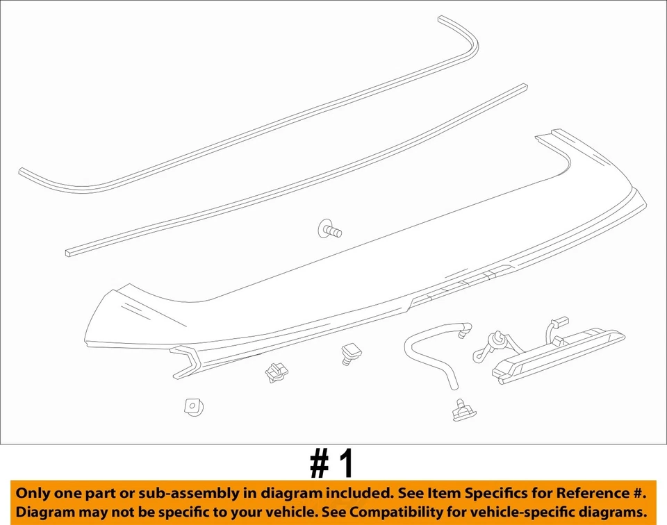 Used Rear Spoiler fits: 2017 Chevrolet Trax Rear Grade A Foto 4 de 4