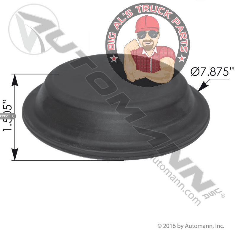 Type 30 3030 Brake Chamber Pancake Diaphragm, 7.875 in O.D. # 179