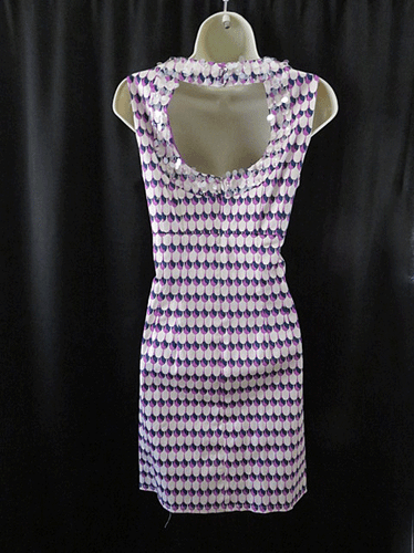 NWT Nanette Lepore She's My Baby Dress Indigo Stone Shimmer Trim Size 6  - Imagen 5 de 6