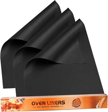 3 Pack Thick Nonstick Oven Liners Reusable Heavy Duty Teflon Mats 15.8" x 23.7"