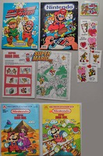 Nintendo Power Vintage lot Coloring Activity Books Folders Valentines Stickers