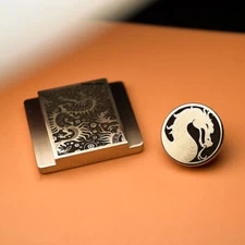 Chinese Dragon Pattern Hot Shoe Cover Release Button Camera Brass For Nikon Fuji