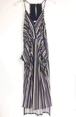 knee length dresses for ladies Baltic Born Womens Nicole Faux Wrap Midi Dress | Natural + Blue