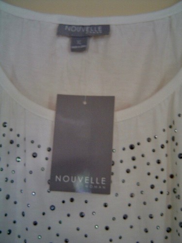Quality Sue BNWT!! VERY SMART COOL COTTON NOUVELLE WOMAN sh/sl TOP Plus size 22 - Picture 2 of 5