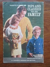  1960s KNITTING PATTERN FAMILY CLASSICS with Emu Wool Booklet Woman's Own  