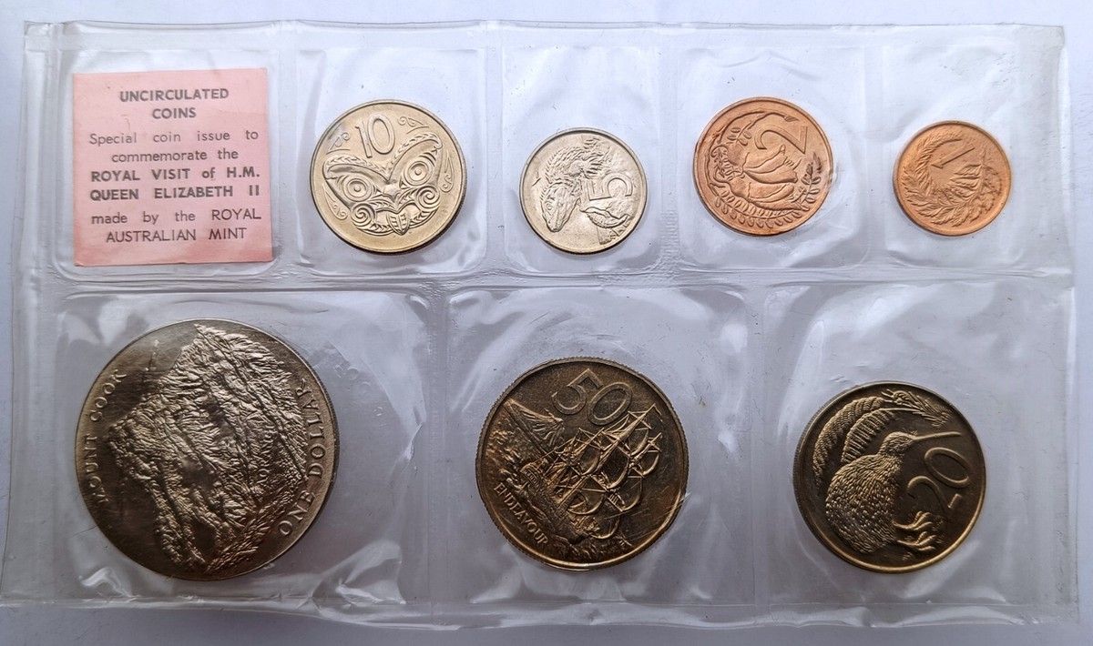 NEW ZEALAND SET OF 7 COINS 1 CENT – 1 DOLLAR 1970 UNC IN BLISTER NEW ZEALAND SET OF 7 COINS 1 CENT – 1 DOLLAR 1970 UNC IN BLISTER