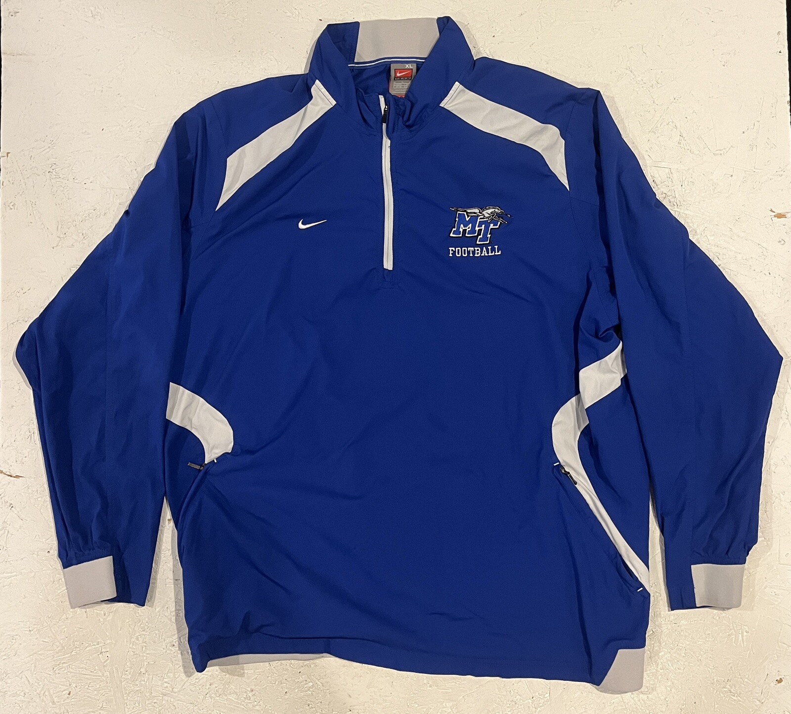 SACAI X NIKE Nike Team Fit Storm Middle Tennessee Blu Raiders Quarto Zip Calcio Uomo XL