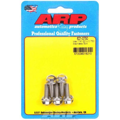 ARP S/S Bolt Kit - 6pt (5) 1/4-20 x .750 ARP S/S Bolt Kit - 6pt (5) 1/4-20 x .750