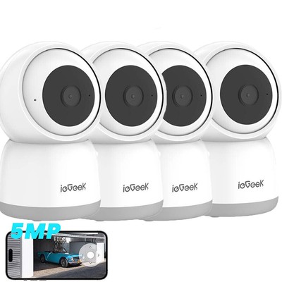 4x Überwachungskamera 5MP Indoor WiFi Bewegungserkennung, Zwei-Wege-Audio Kamera