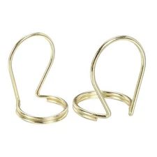 Finger Picks Stainless Steel Gold Tone Large Small Size for Guitar 1 Set