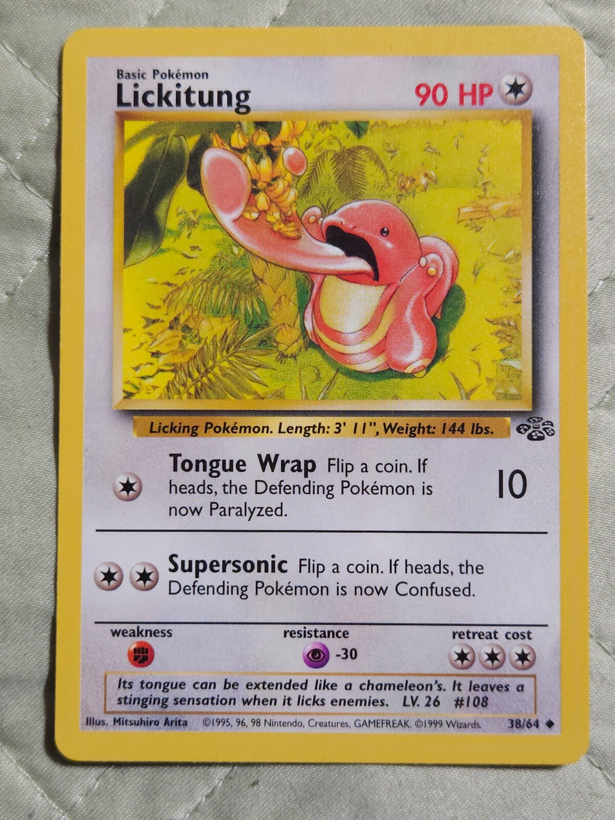 Pokémon TCG Lickitung Jungle 38/64 Regular Unlimited Uncommon NM