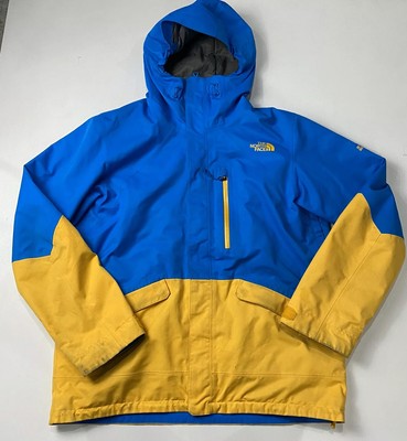 north face yellow ski jacket