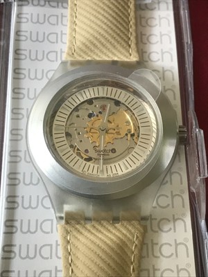 Orologio SWATCH Automatic Diaphane SINGLE MALT  (SVDK1010)-NUOVO/NOS-Beige/Argent | eBay