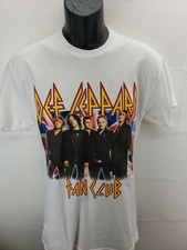 Vintage Def Leppard Fan Club PROMO T-Shirt Adult Mens Small White CRISP 