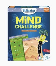 Skillmatics Mind Challenge Write And Wipe Reusable Activity Mats Ages 6 