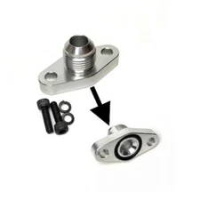 8AN Drain Flange 38mm Turbo Oil Return For Garrett KKK K03 GT15 IHI RHF4 TD04