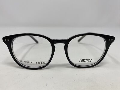 Latitude F346 Col.5 48-18-142 Black Crystal Full Rim Eyeglasses Frame KI08