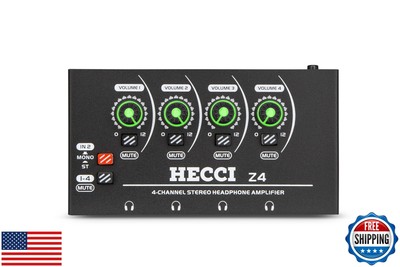 HECCI Z4 4-Channel Headphone Amplifier 3.5mmand6.35mm Jacks, Headphone Splitt