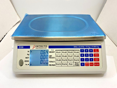Detecto ~ D30 ~ 30lb Capacity  ~ Digital Price Computing Scale ~ NIB