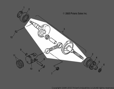 06 Polaris Sportsman 90 2x4 Crankshaft Crank Shaft For Sale Online Ebay
