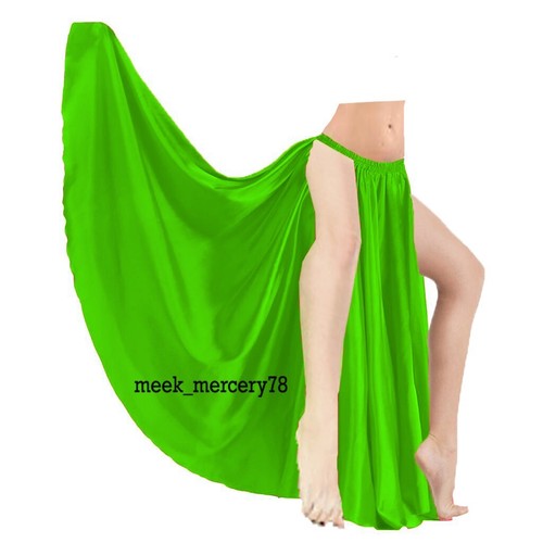Side Cut Slit Skirt Adult Dancewear Belly Dance Satin Costumes Plus Size S2 - Picture 22 of 86