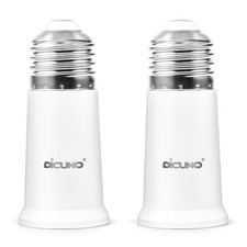 Dicuno E26 Socket Extender, E26 Standard Medium Base Lamp Bulb Socket Adapter of
