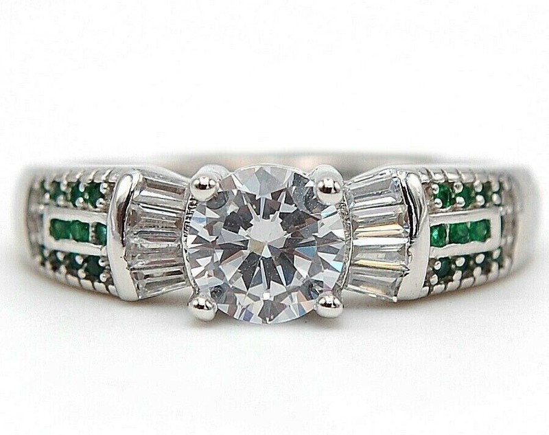1CT Heat Treated Green Tourmaline 925 Sterling Silver Ring Jewelry Sz 6 U2-7