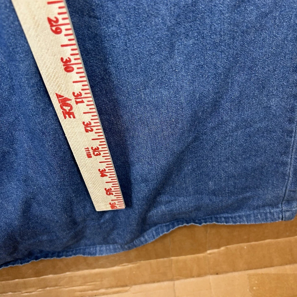 Vintage Y2K JFW Denim Midi Dress 1X Blue Peasant Prairie Milkmaid Festival Boho - Image 4 of 4