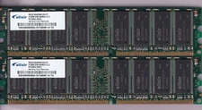 1GB 2x512MB PC3200 ELIXIR M2U51264DS8HC0G-5T DDR-400 DESKTOP RAM MEMORY KIT DDR1