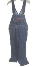 Genuine Dickies Overalls Dark Denim Overalls Zip Pocket Front Size SR
