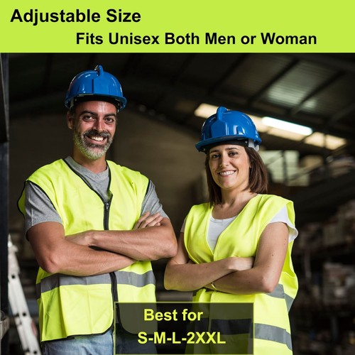 Safety Vests 10 Pack -Yellow Reflective High Visibility Construction Work Ves... - Picture 3 of 7