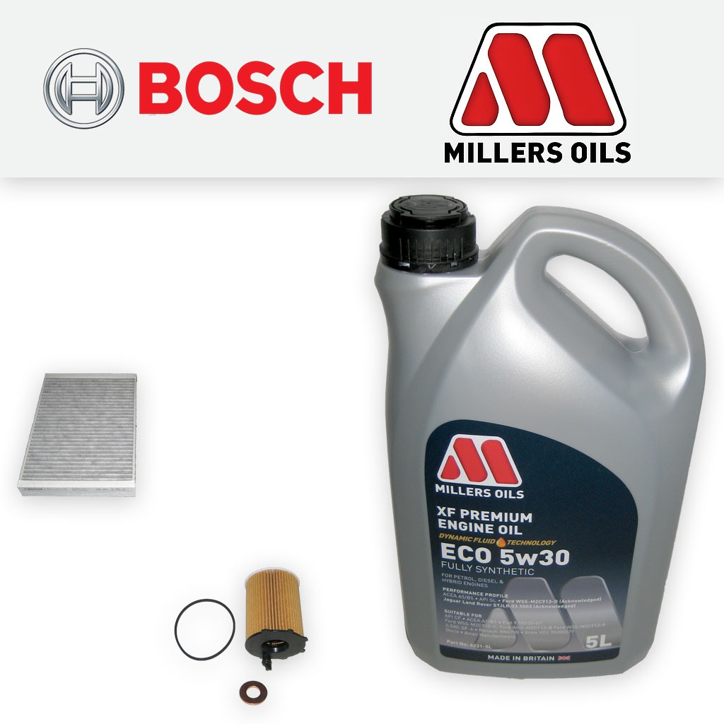 SERVICE KIT for VOLVO S60 1.6 D DIESEL OIL CABIN FILTERS +XF ECO OIL (2011-2015)
