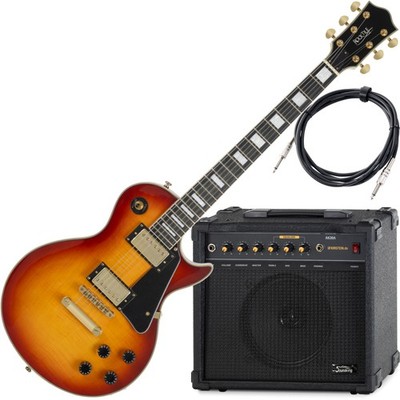 Rocktile Pro L-200OHB E-Gitarre Orange Honey Burst AK30A Set Bundle Verstärker
