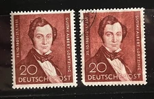 GERMANY - WEST BERLIN #9N69 Lortzing MNH and Used - CV $80