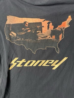 Stoney VIP Tour Post Malone Long Sleeve Shirt Large Black Concert Music Graphic