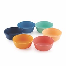 MASTERCOOK Plastic Bowls Set of 6 - 15oz Multipurpose Deep Plates Salad and Past