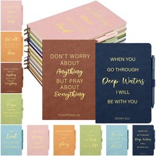 Thenshop 20 Pcs Christian Gifts Bulk 10pcs Colorful Leather Christian Journals f
