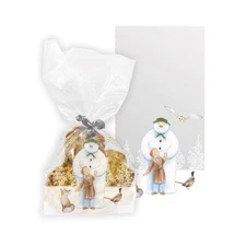 The Snowman Treat Bags Christmas Cellophane Sweet Cookie Party Cello Bags x 20