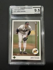 1989 Upper Deck #17 John Smoltz Rookie Atlanta Braves Graded 9.5 MLB Card