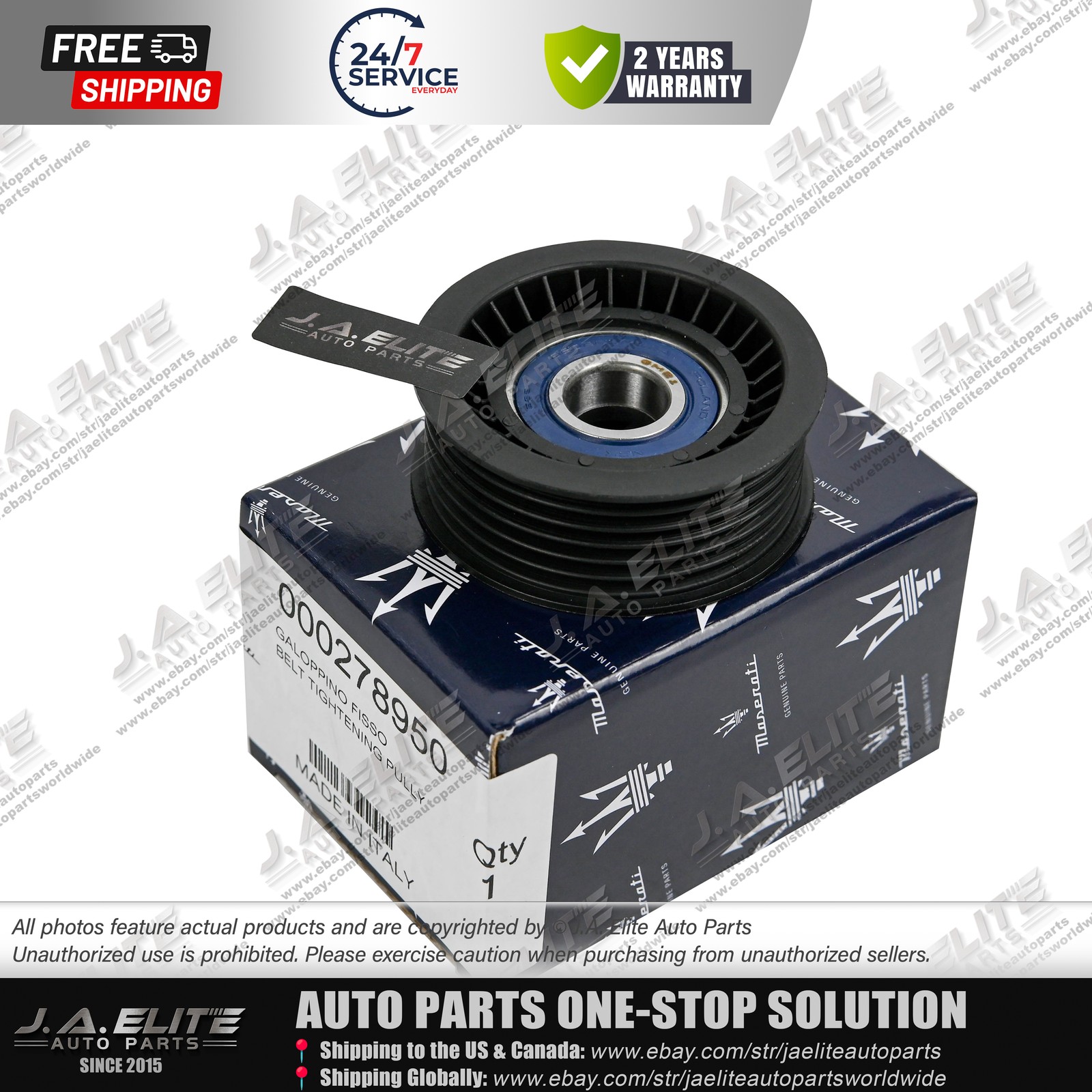 5pcs Genuine Drive Belt Replacement Kit fit Maserati Ghibli Levante Quattroporte