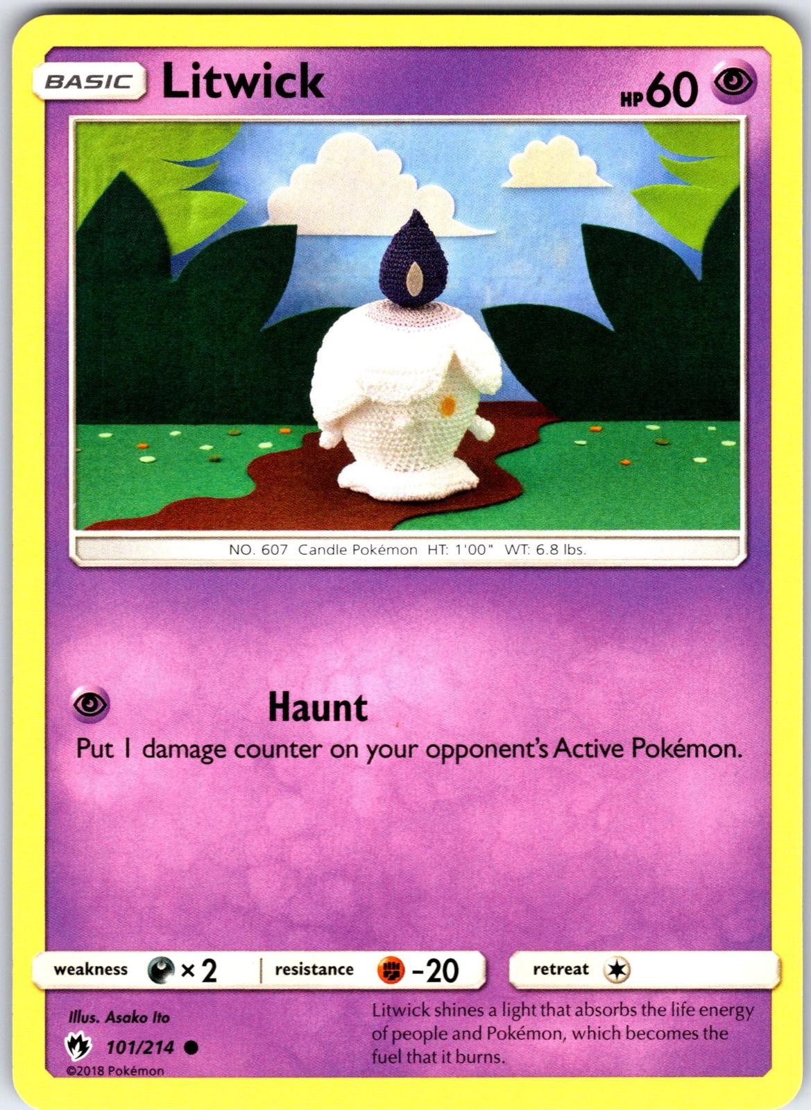 Litwick 101/214 Common Lost Thunder Pokemon Near Mint