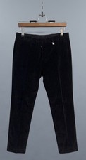 Prada Men's Black Corduroy Trousers Size 52 IT, Luxury Cotton Pants, Excellent